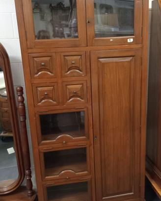 ANTICA CASSETTIERA PASTAIA DA NEGOZIO IN NOCE