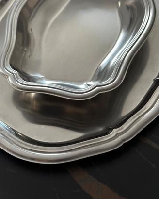 Vassoio ovale acciaio inox anni 70