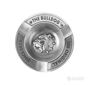 Posacenere The Bulldog in metallo con Logo in rili