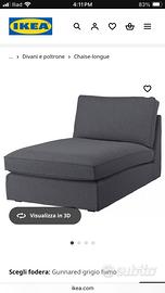 Ikea Kivik Chaise lounge grigio