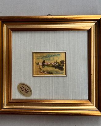2 quadretti realizzati su foglia d'oro