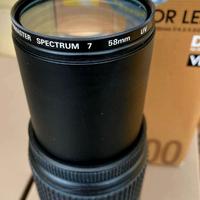 Obiettivo zoom Nikon 55-300 super tele mai usato