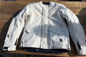 Giacca da moto bianca 4 stagioni Macna Raptor