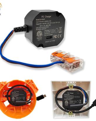 caricabatterie da incasso