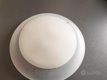 lampadario in vetro bianco 