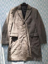 Cappotto uomo 100% Lana grigio David Saddler Tg.48