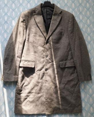 Cappotto uomo 100% Lana grigio David Saddler Tg.48