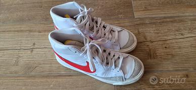 Nike Blazer Mid bianche/rosse tg 37.5 (US 6.5)