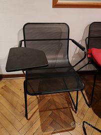 🔥Occasion- 14 Sedie in metallo con tavoletta 🔥