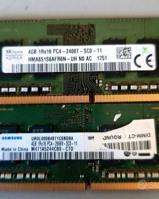 ram ddr4 2x 4gb (8gb) Singole o in coppia