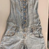 Tutina jeans chiaro Denny Rose tg S