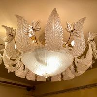 Splendido grande lampadario Murano fiordaliso