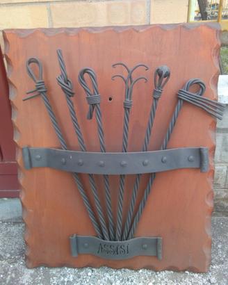 Pannello in legno e ferro Assisi