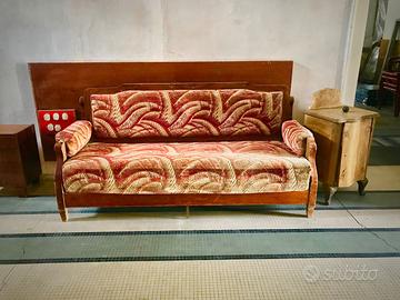 Sofà/letto in legno massiccio fine 800