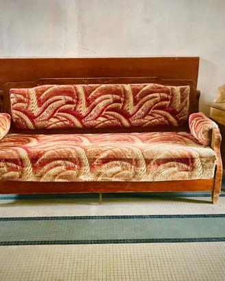 Sofà/letto in legno massiccio fine 800