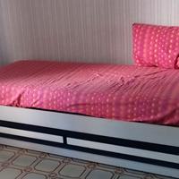 Letto singolo con secondo letto estraibile