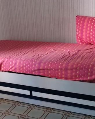 Letto singolo con secondo letto estraibile