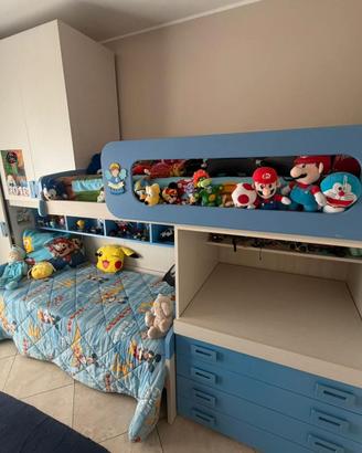 Cameretta lineare completa + 2 cassettiere