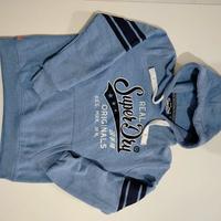 Felpa con cappuccio Superdry azzurra