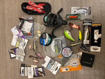 Pesca spinning artificiali e attrezzatura varia