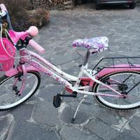 Bici Bimba 20” 5-8 anni rosa e bianca