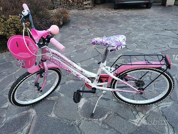 Bici Bimba 20” 5-8 anni rosa e bianca