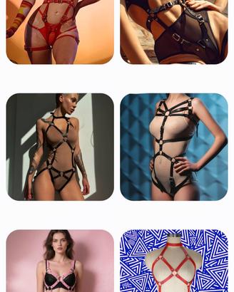 Costume Intero Lingerie Harness cosplay body punk