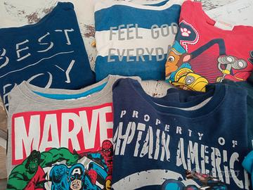 Magliette, felpe, camicia, giacca bambino, piumino