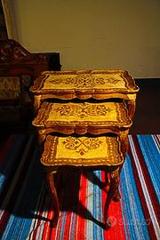 Set di 3 Tavolini a Nido – Stile Fiorentino