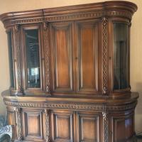 Mobile sala in legno massello intarsiato