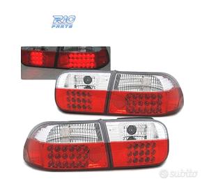 FARI LED HONDA CIVIC 91-95 2D 4D ROSSO BIANCO LED