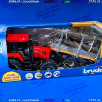 CASE IH CVX 170 FORESTALE + RIMORCHIO LEGNA Bruder
