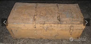 Antica Cassa Baule Coloniale portamunizioni guerra