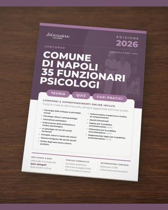 Manuale Concorso Napoli 35 Psicologi Core