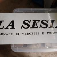 insegna targa smaltata giornale la sesia Vercelli