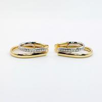 Orecchini oro 18 kt e brillanti gr. 12.20