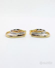 Orecchini oro 18 kt e brillanti gr. 12.20