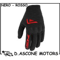 Guanti moto Nero Rosso estivi