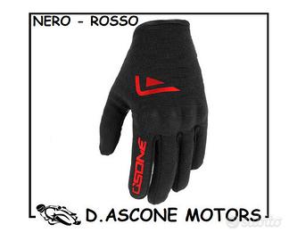 Guanti moto Nero Rosso estivi