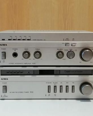 Stereo HIFI Mini AIWA A30E Amplifer R30E Tuner