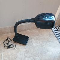lampada da tavolo anni 80 vintage nera italiana 