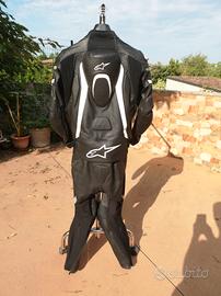 tuta moto 46 alpinestars divisibile pelle