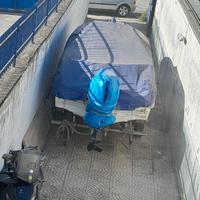 Barca motore carrello