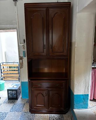 Mobile soggiorno a colonna in legno stile classico