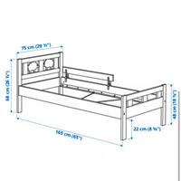 Struttura letto kritter su base bianca