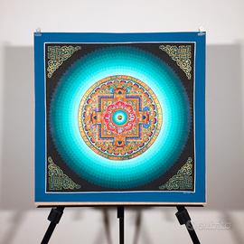 Mandala Lotus/Yantra - Dipinto Thangka Tibetano