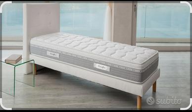 Letto singolo eminflex con spalliera bianco 