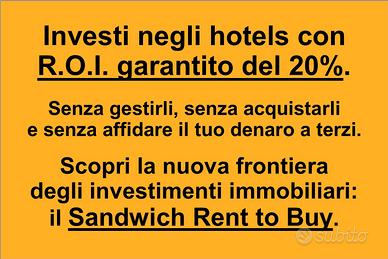 Hotels per Investitori con R.O.I. 20%