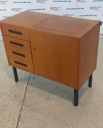 Mobiletto Anni '60 con Macchina da Cucire Singer