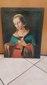 Dipinto di Madonna in preghiera dell' 800
